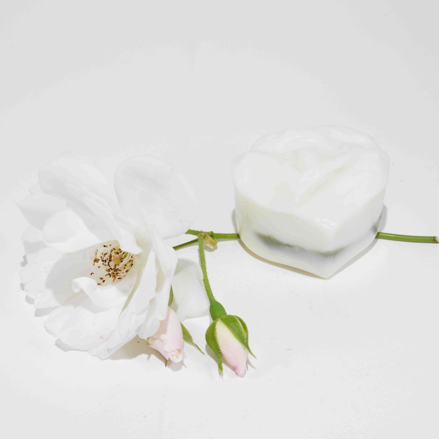Green Goddess cleansing heart soap with rose