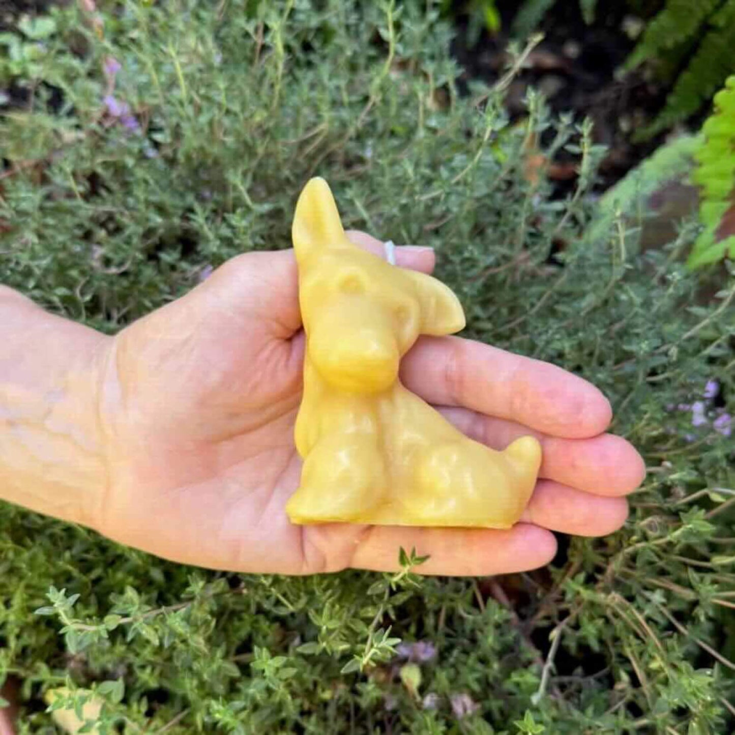 Scotty dog beeswax candle present for dog lovers