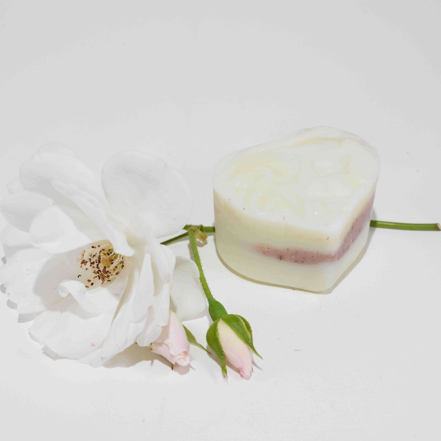 West Australian Sandalwood cleansing heart soap with rose