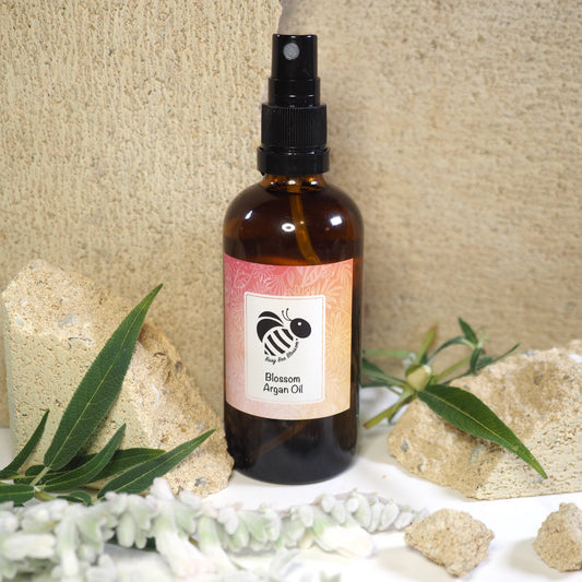 Blossom Pure Moroccan Argan Oil with spray nozzle.