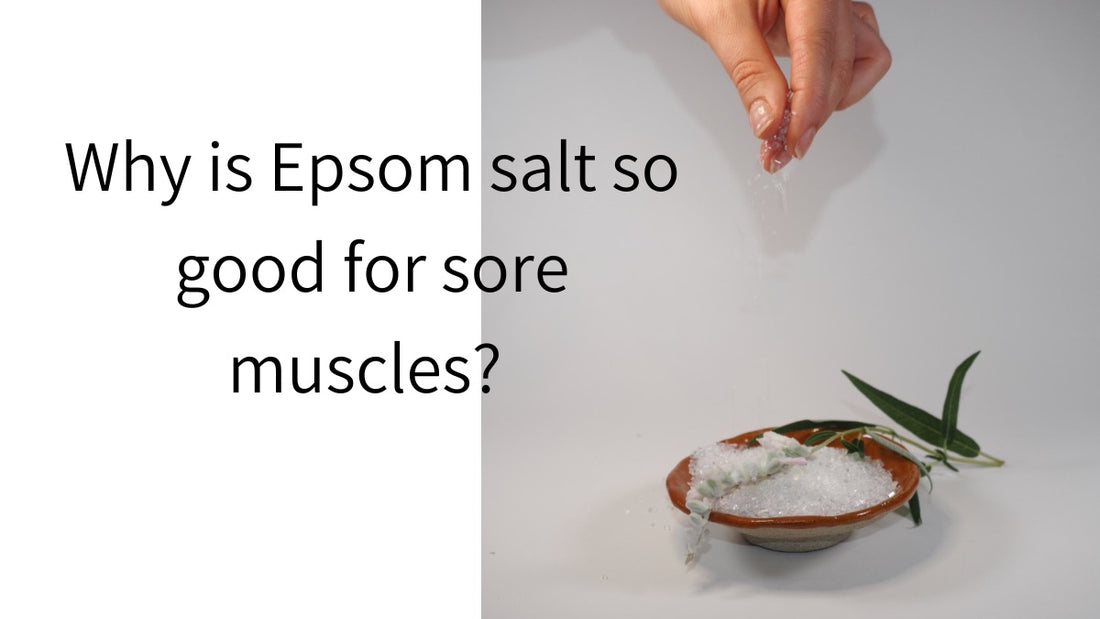 Why is Magnesium Sulphate / Epsom Salts good for us? Hands sprinkling Sweet Orange Blossom Bath Soak.