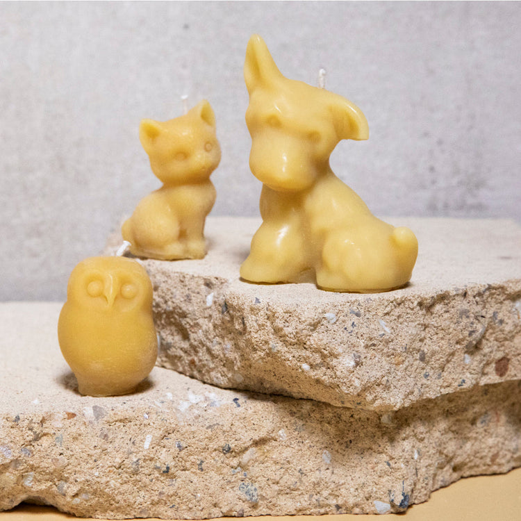 Beeswax candle collection has a selection of handcrafted gift ideas.