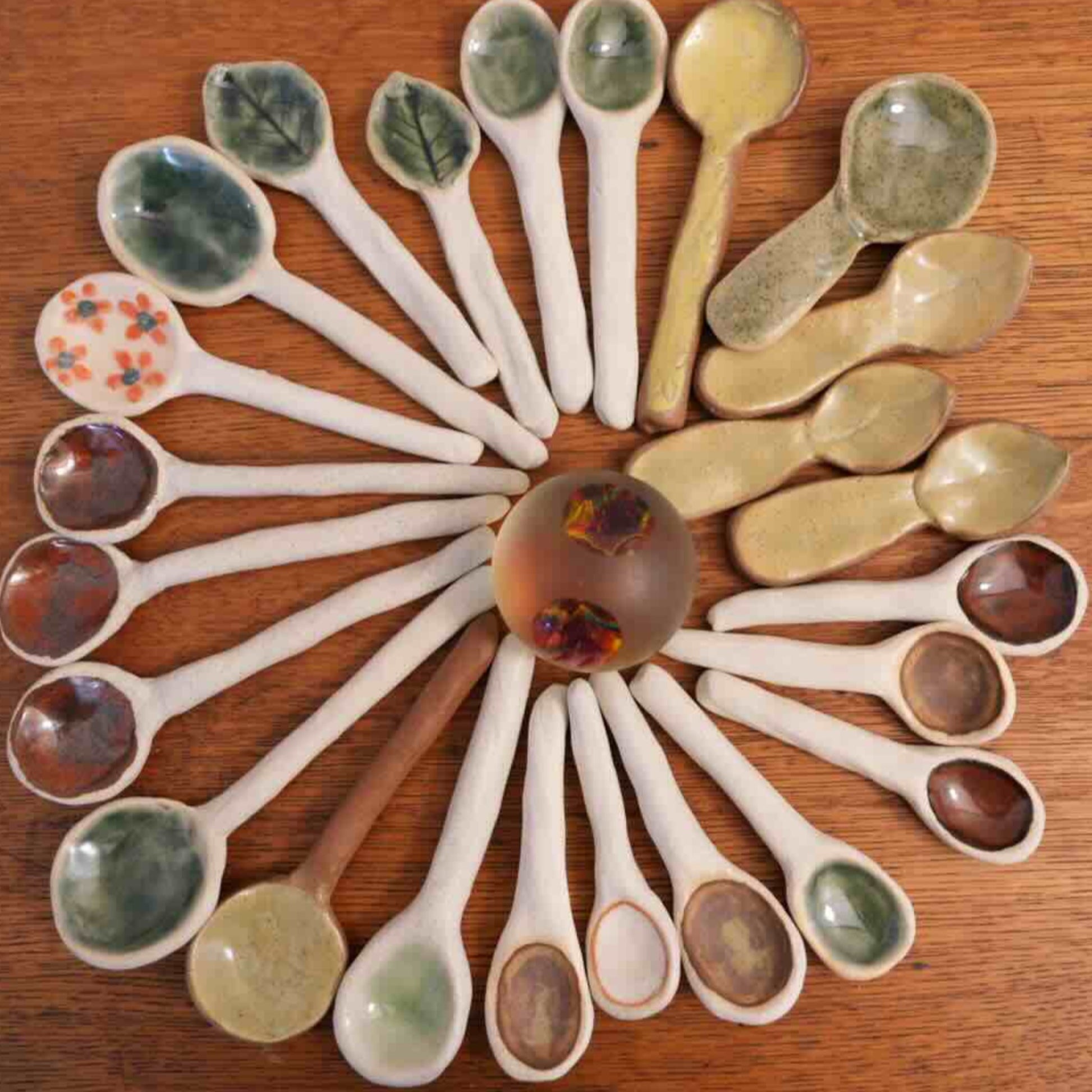 Handmade ceramic spoons