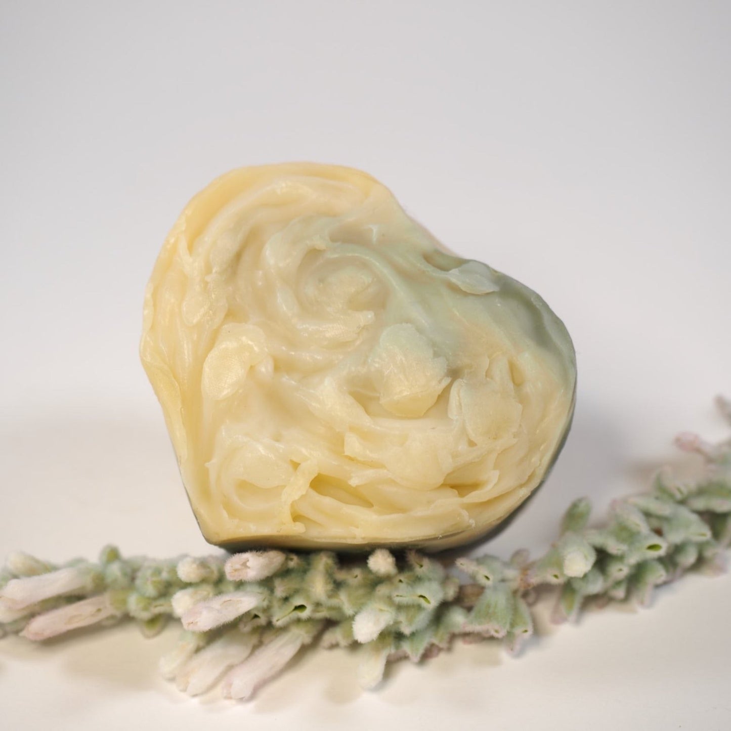 Green Goddess Organic Cleansing Soap Heart with flower