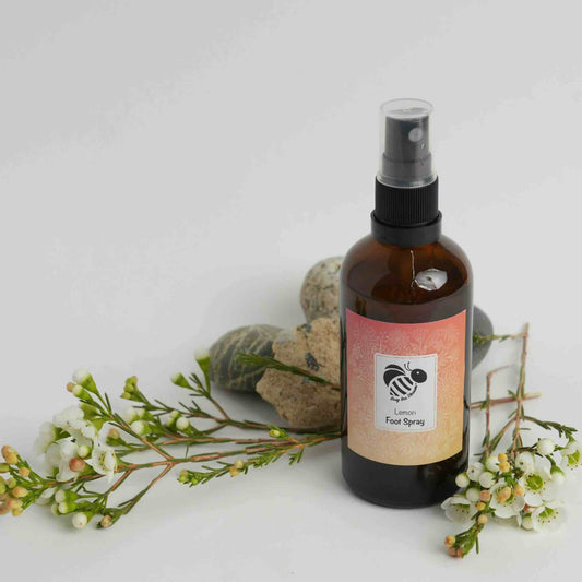 Lemon foot spray for cracked heels