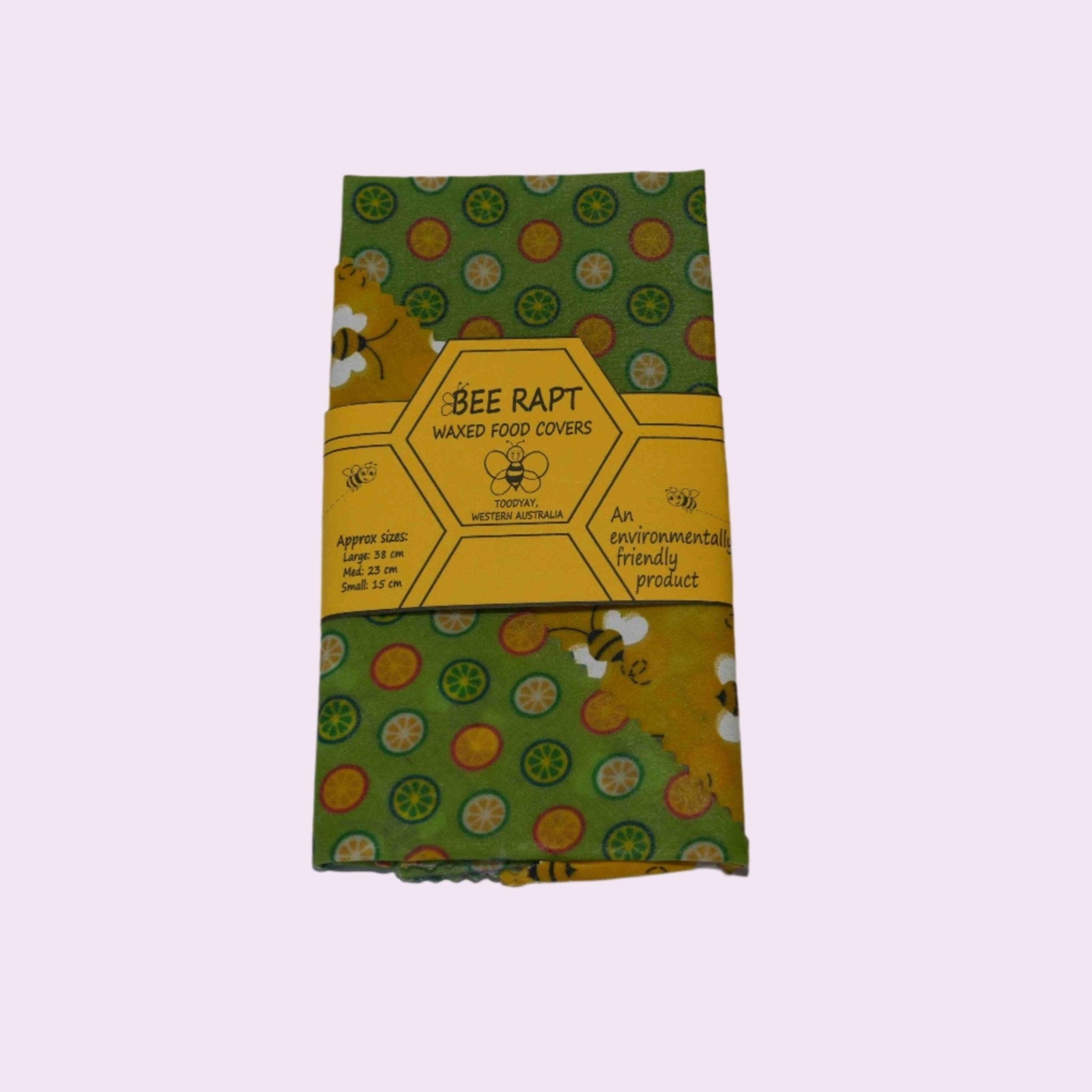 Bee Rapt Waxed food cover set with 3 beeswax wraps